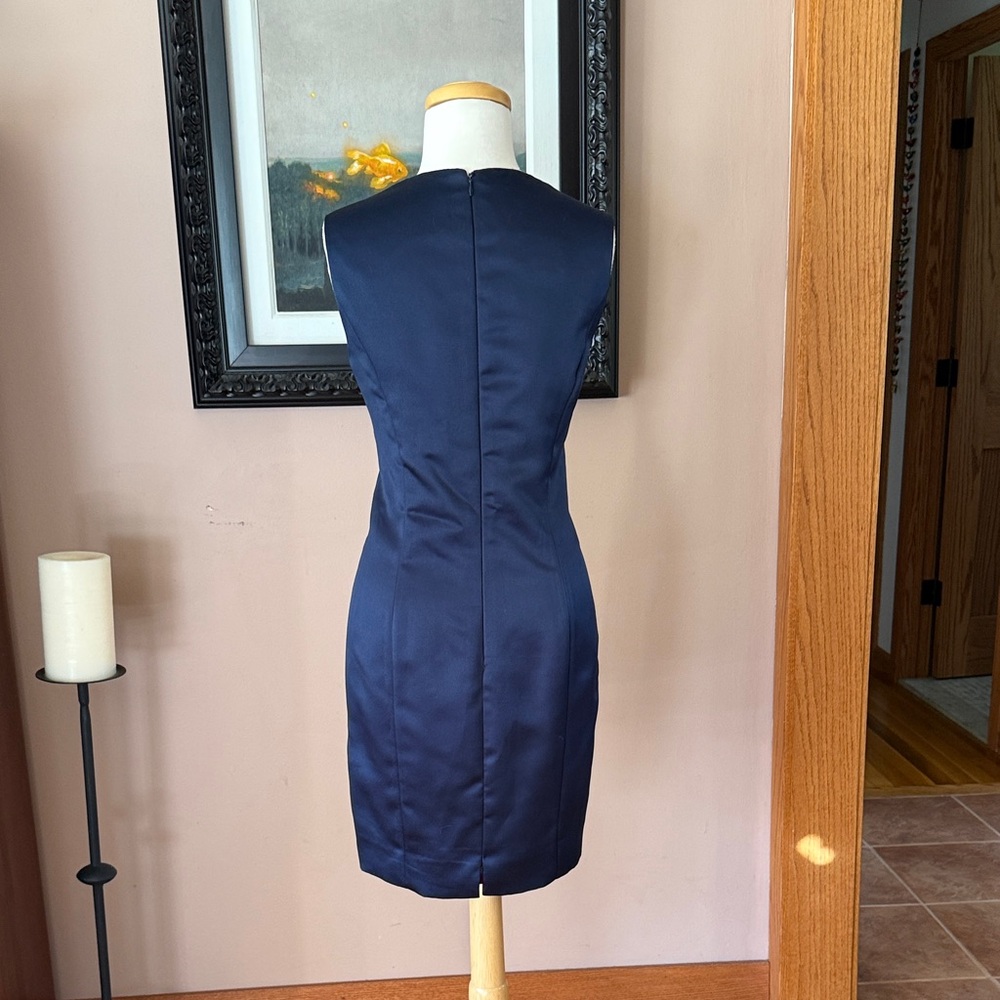 Vintage Vera Wang blue dress with organza skirt or cape. Size 10 - Picture 4 of 8